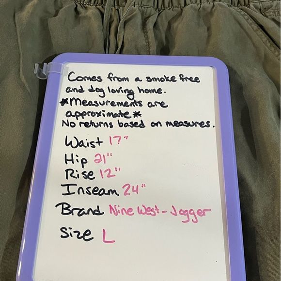 Nine West size L jogger, Lyocell fabric, drawstring/elastic waist & POCKETS-EUC - Picture 2 of 12